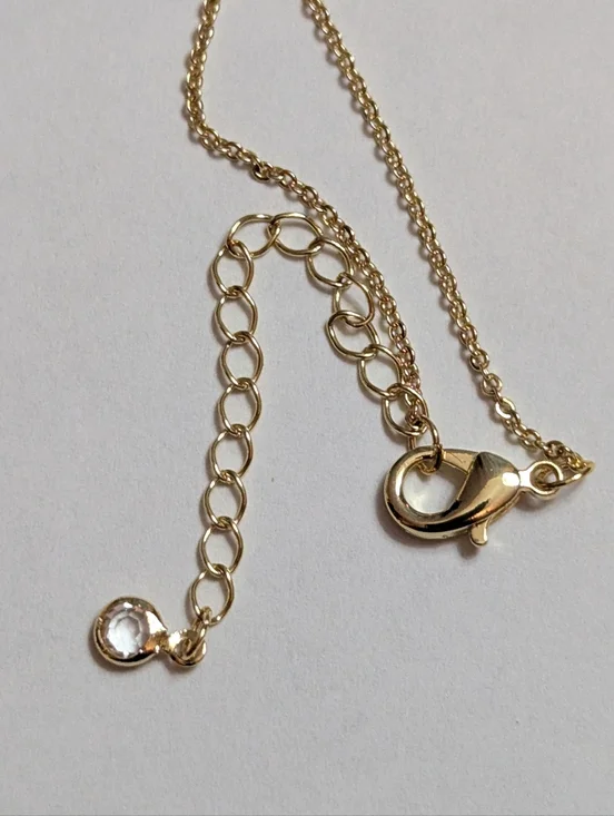 Gold Pearl Pendant Necklace with Crystal Accents R22126-01 - Picture 6 of 7